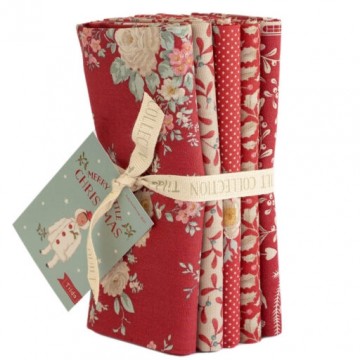 Tilda, Merry Little Christmas, Fat Quarter, pakke Red