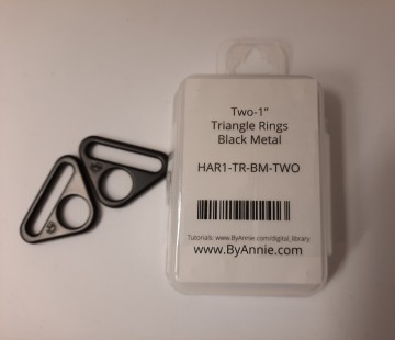 1 inch Flat Triangle Rings Black Metal