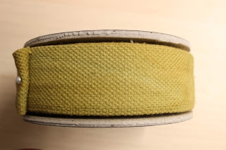 Webbing - bånd  1,5 inch, gulgrønn