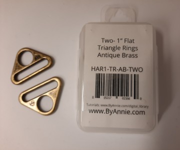 1 inch Flat Triangle Rings Antique Brass