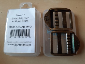 2 stk. 1 inch Strap Adjuster Antique Brass