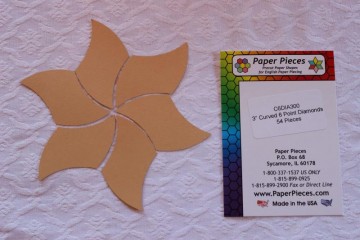 3 inch Curved 6 point star